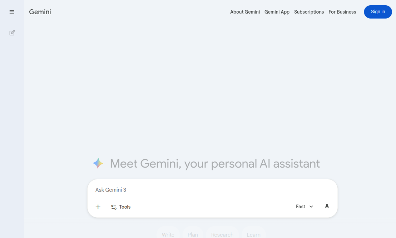 Google Gemini screenshot