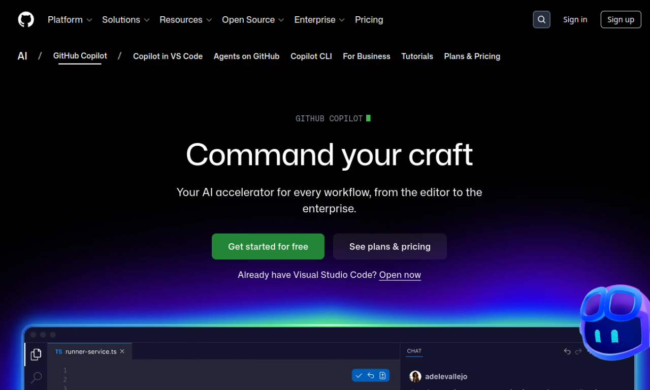 GitHub Copilot screenshot
