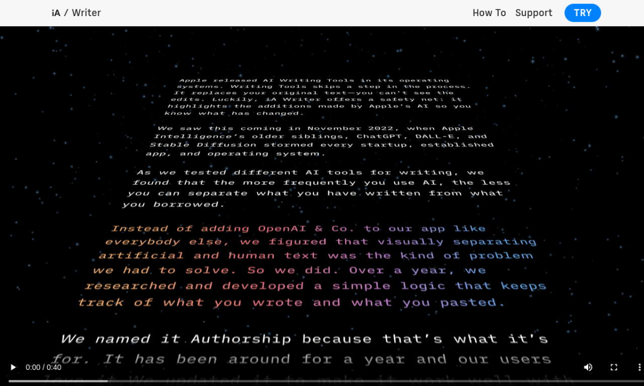 iA Writer screenshot