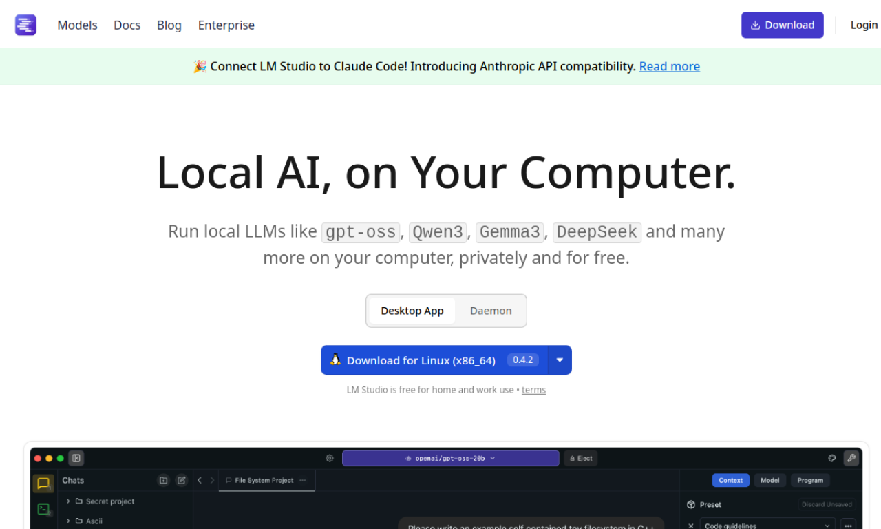 LM Studio screenshot