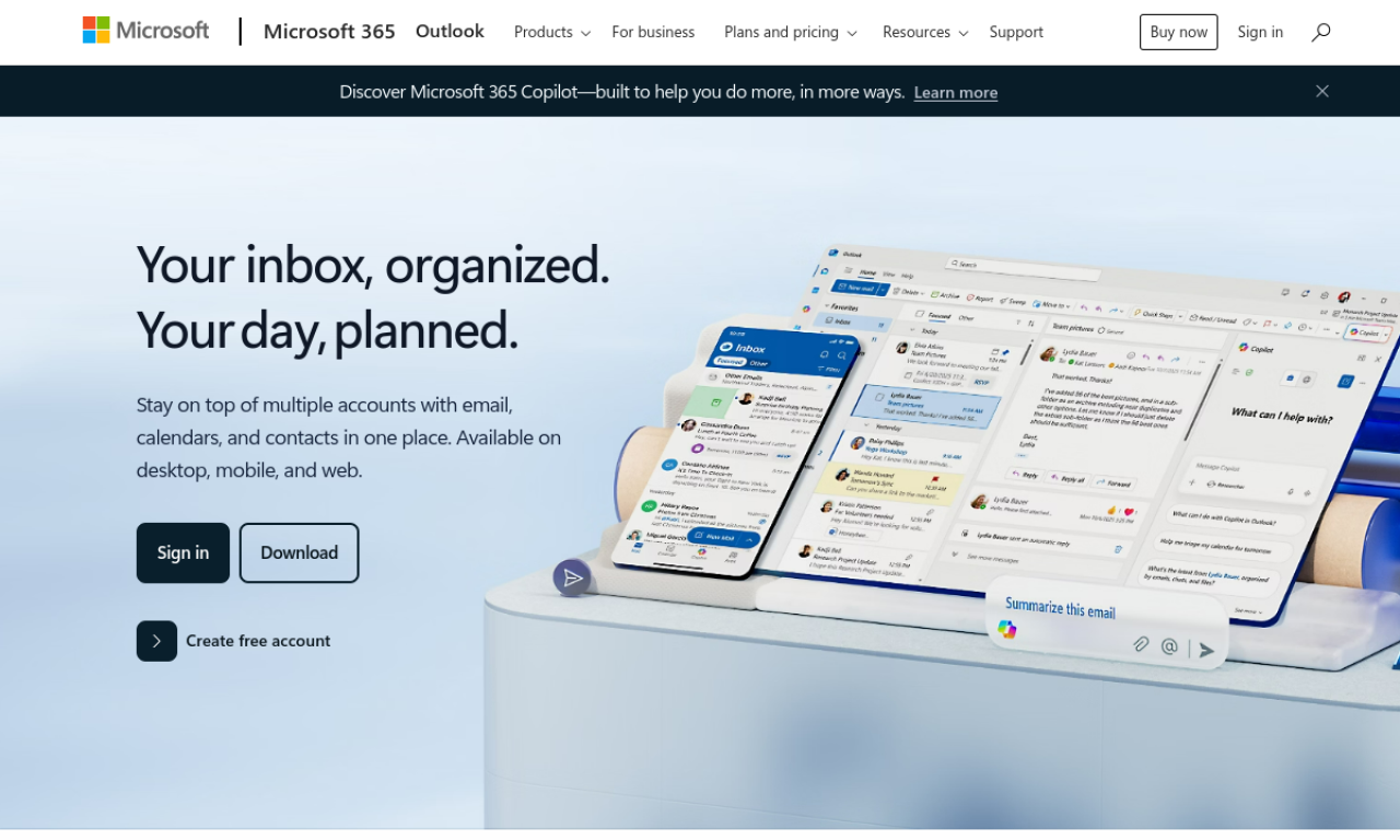 Outlook screenshot