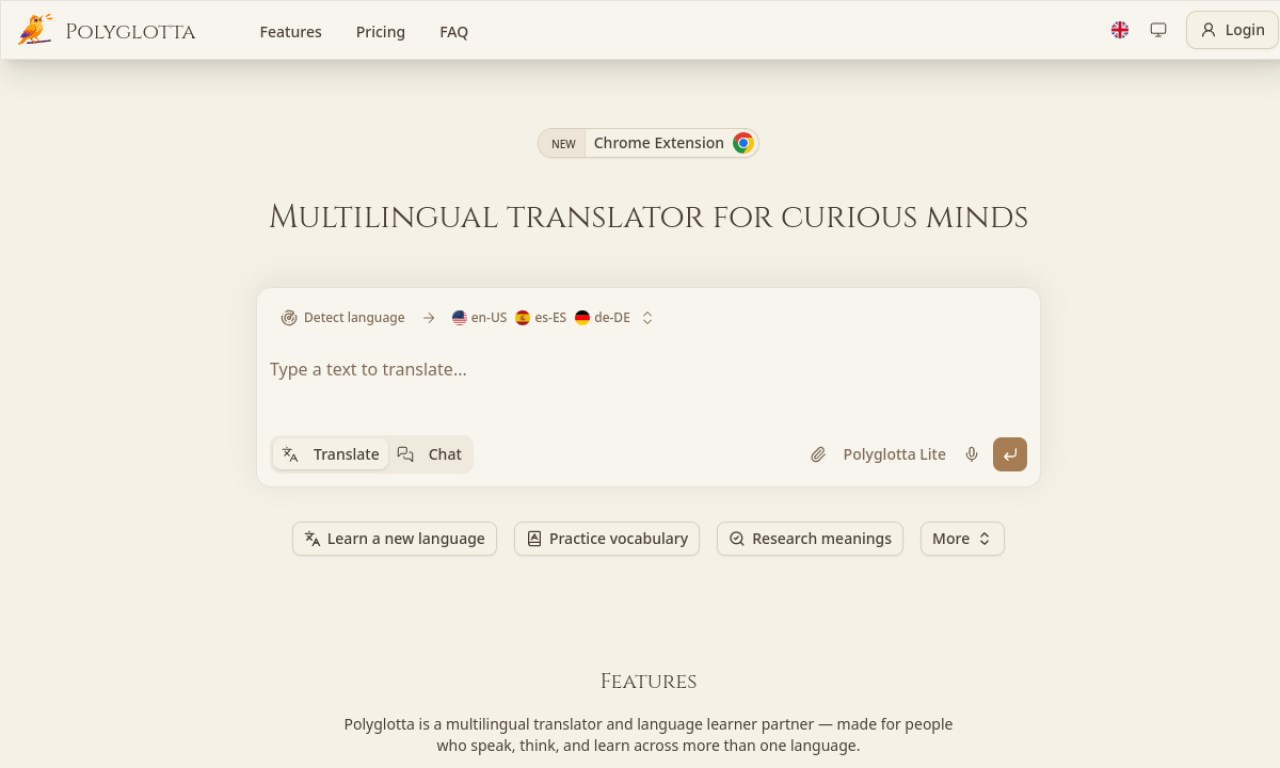 Polyglotta screenshot