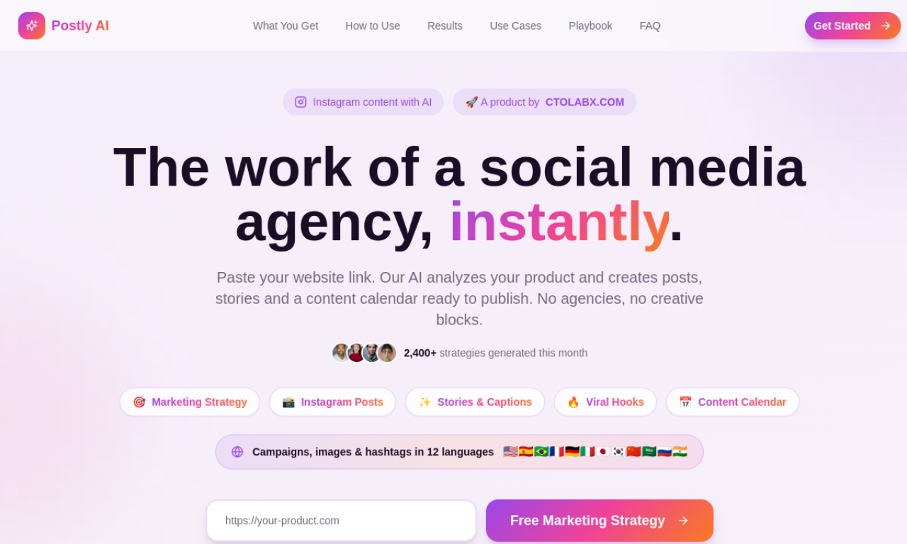 Postly-ai screenshot