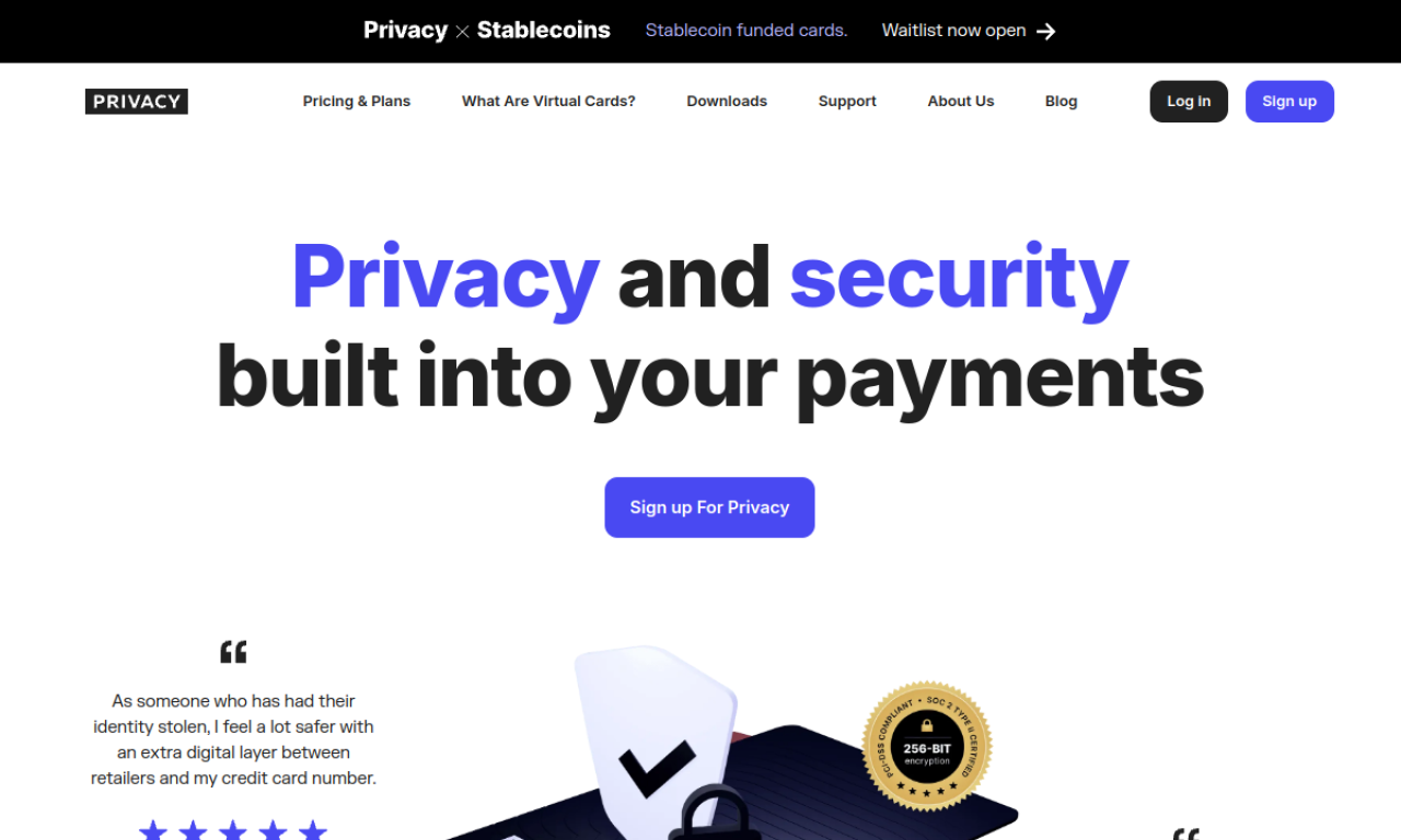 Privacy.com screenshot