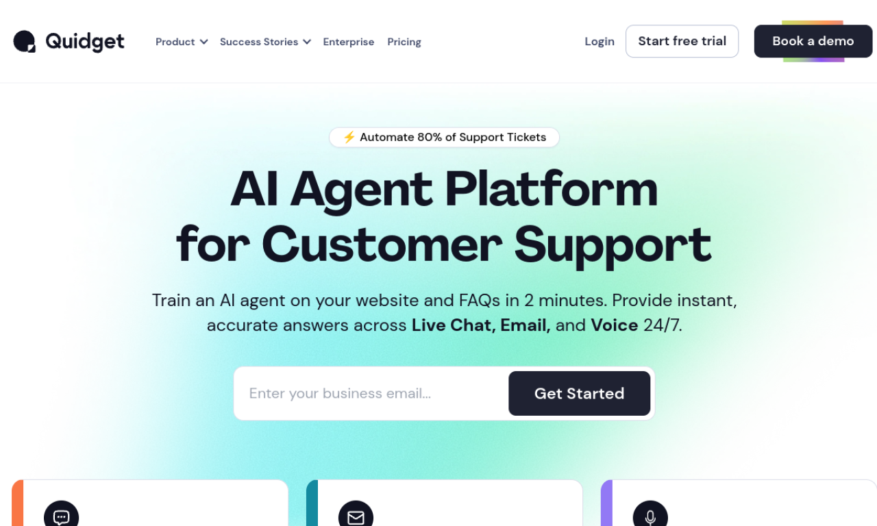 Quidget 2: AI Agent for CX screenshot
