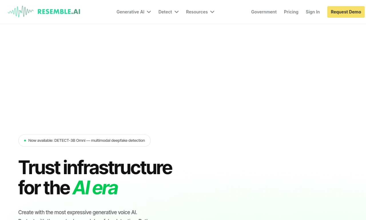 Resemble AI screenshot