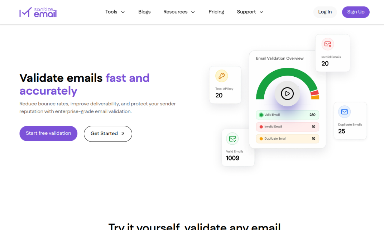 Sanitize Email screenshot
