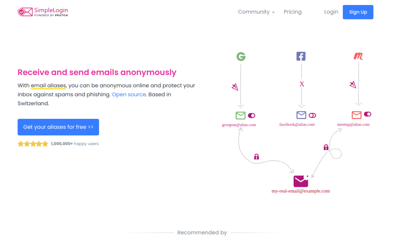 SimpleLogin screenshot