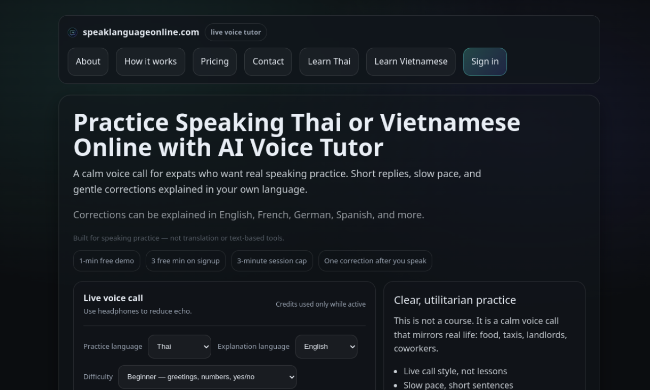 Speak Language Online screenshot