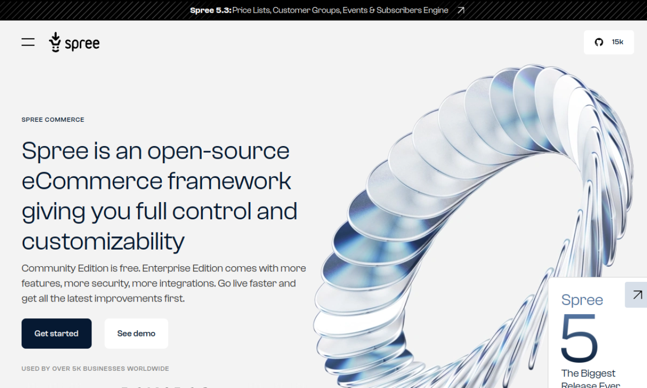 Spree Commerce screenshot