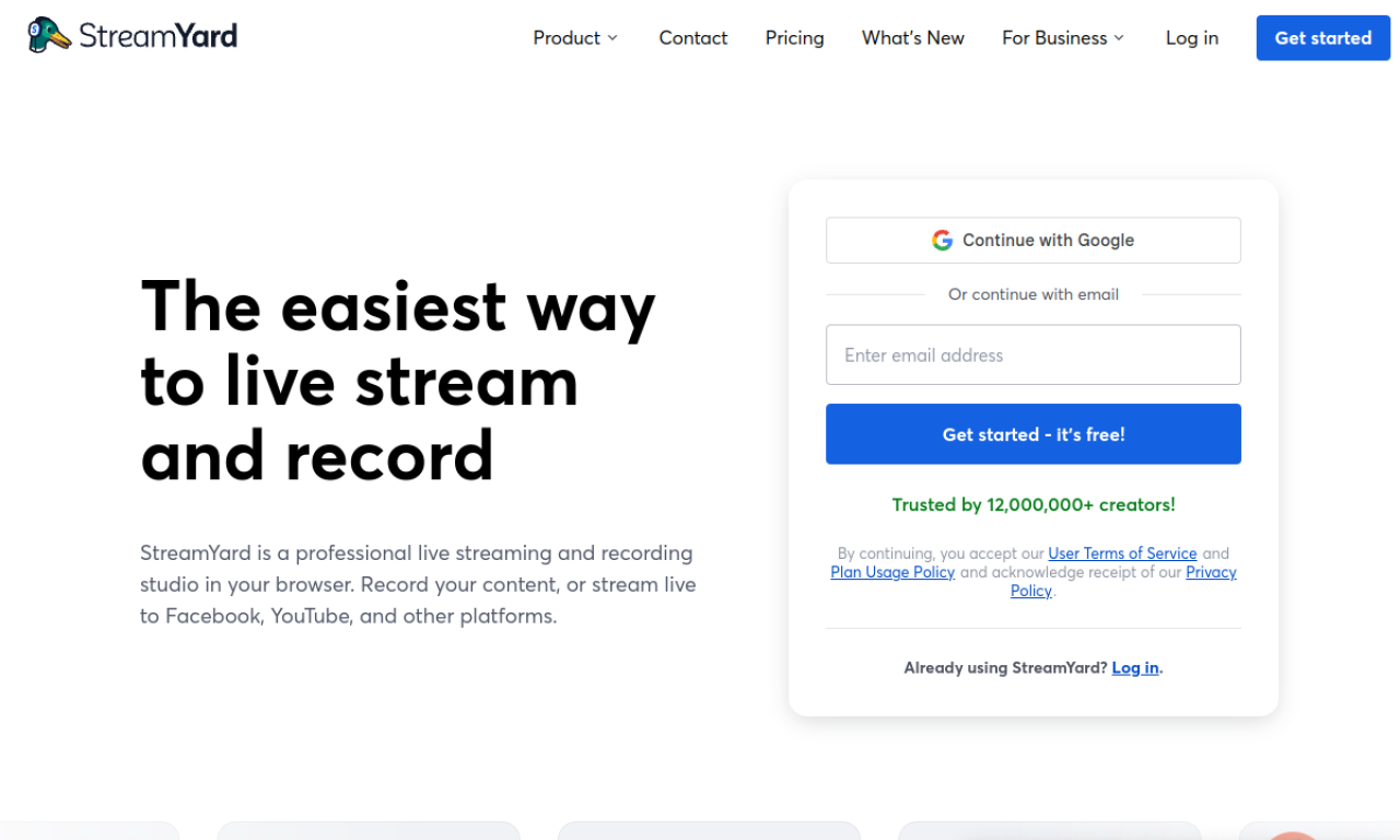 StreamYard screenshot