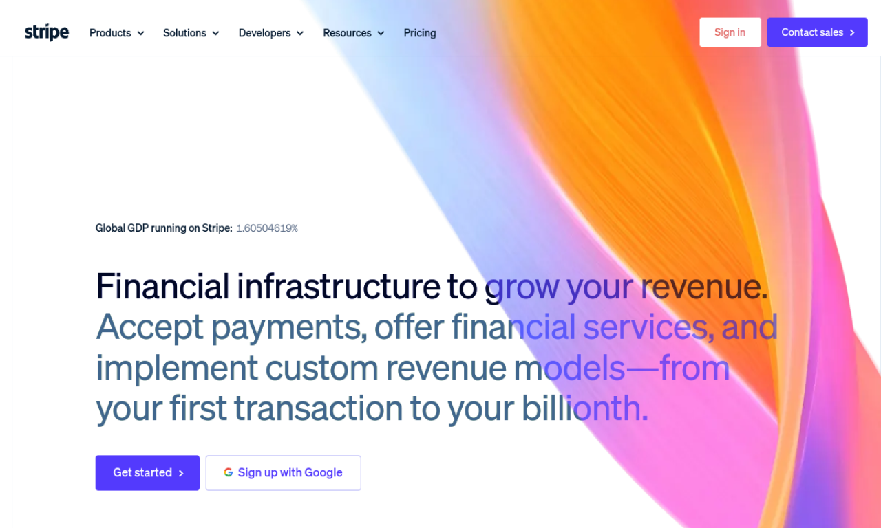 Stripe screenshot
