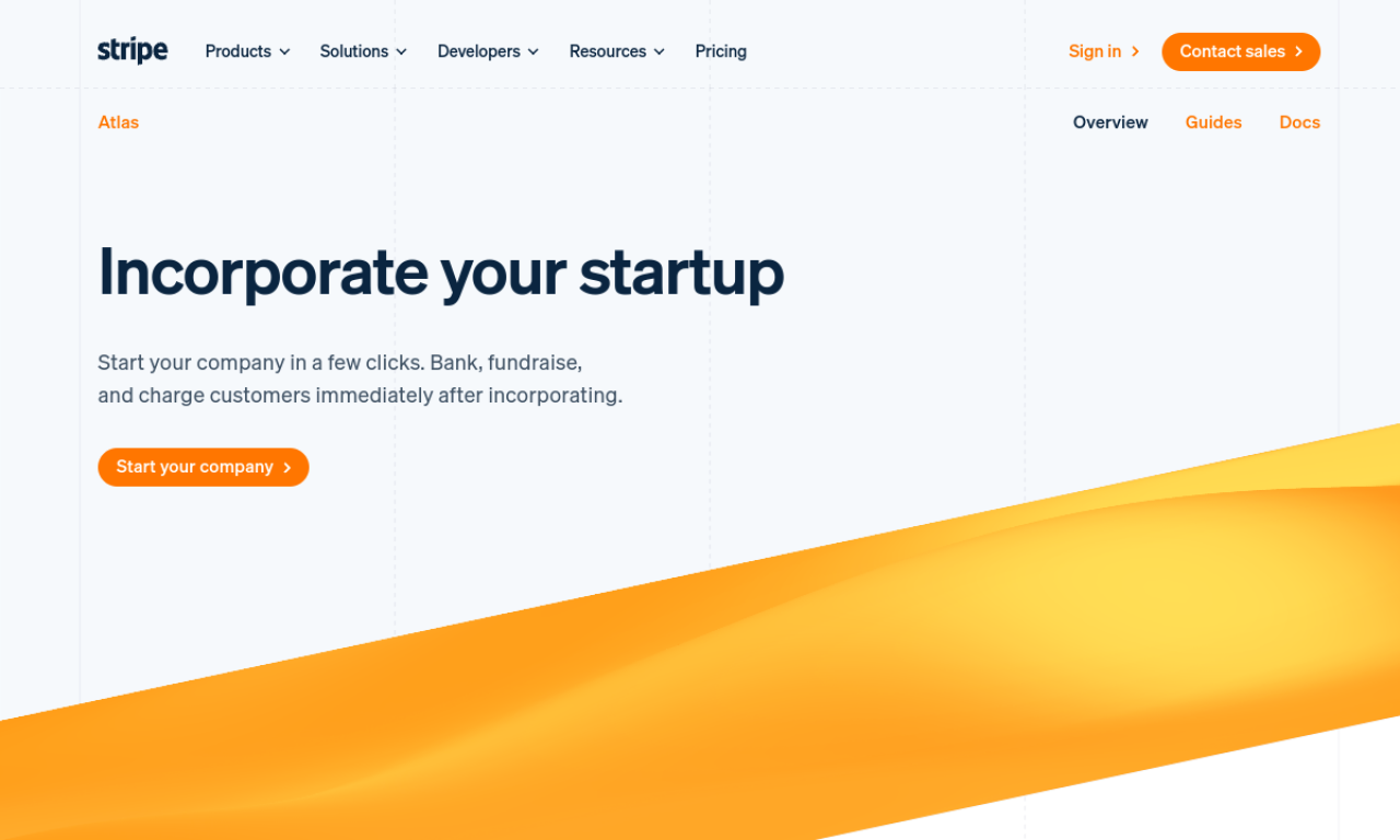 Stripe Atlas screenshot