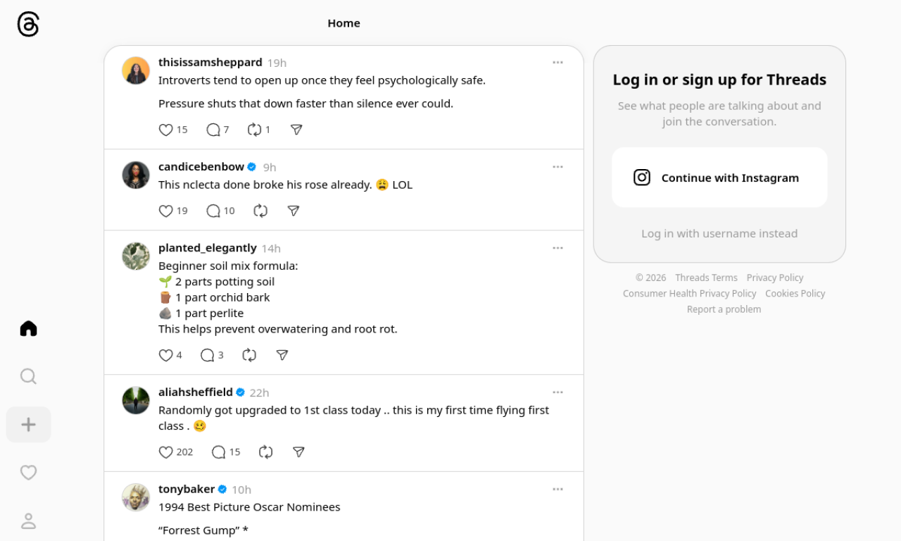 Threads screenshot
