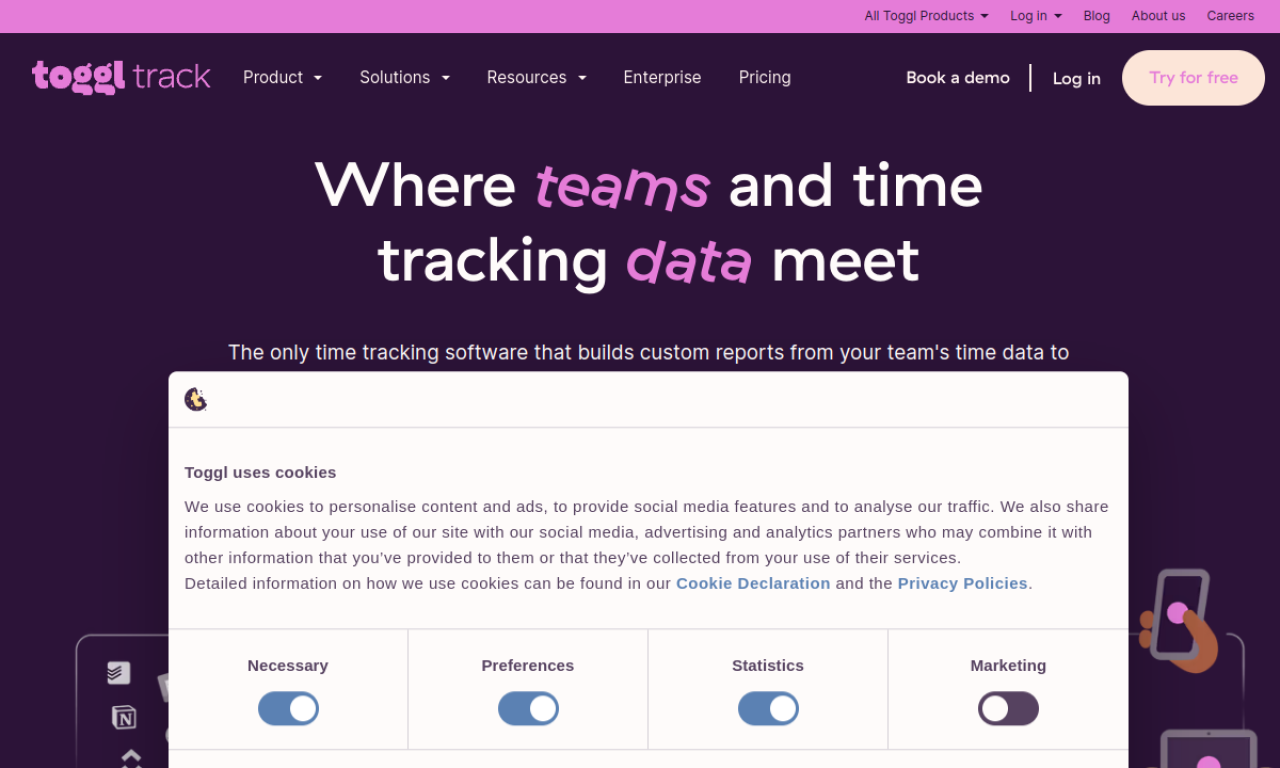 Toggl Track screenshot