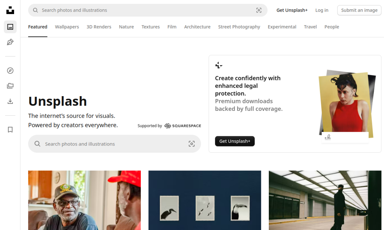 Unsplash screenshot