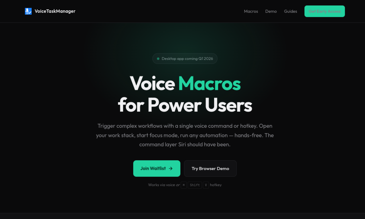 Voice Task Manager screenshot