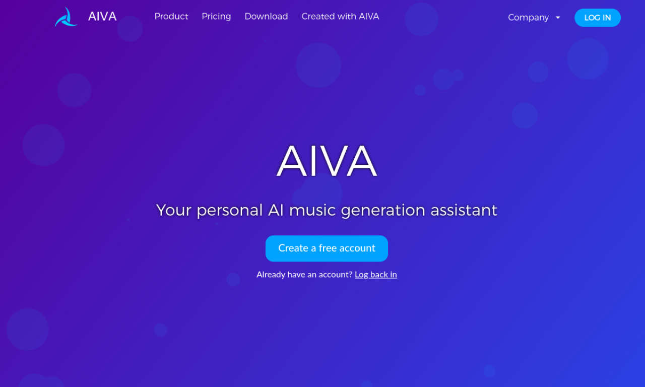 AIVA screenshot