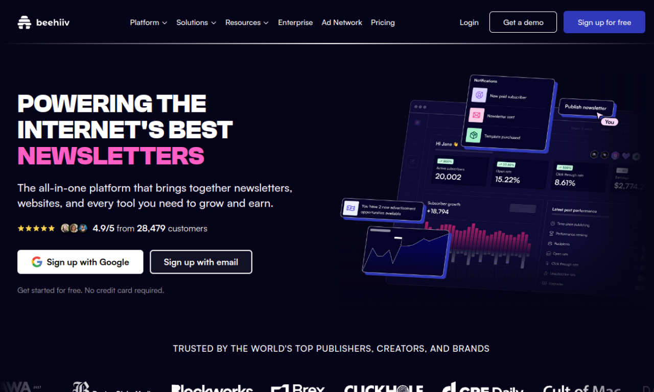 AI Website Builder by beehiiv screenshot