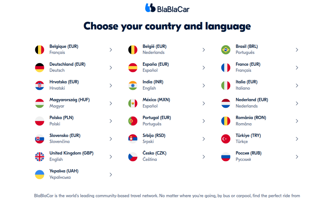 BlaBlaCar screenshot