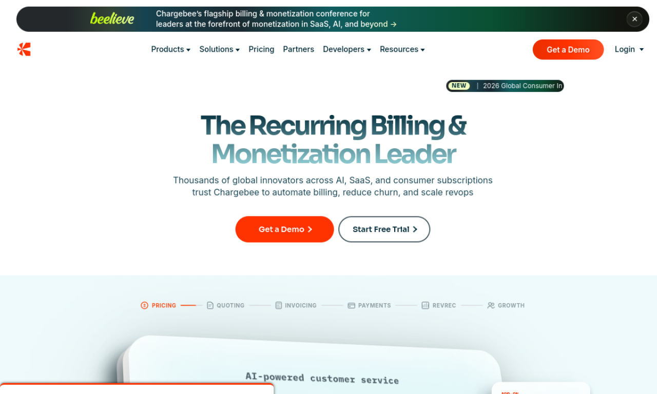Chargebee screenshot