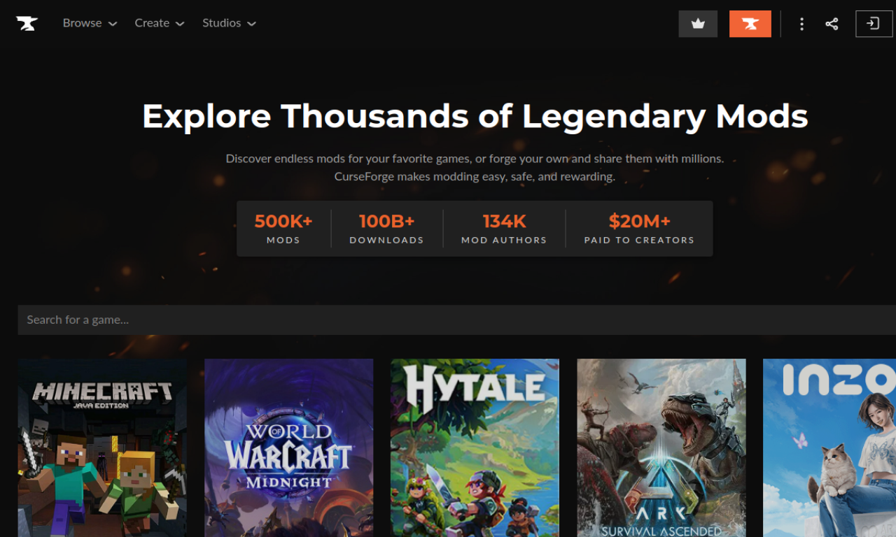 CurseForge screenshot