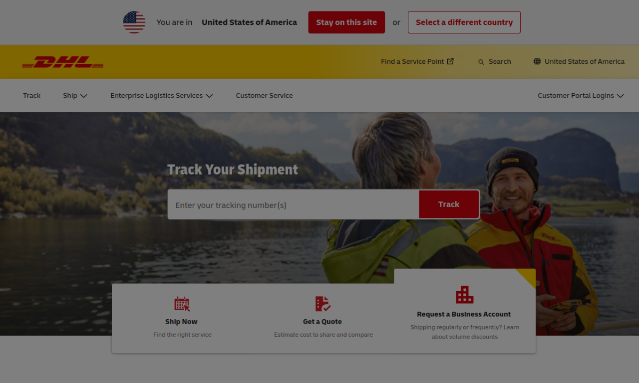 DHL screenshot