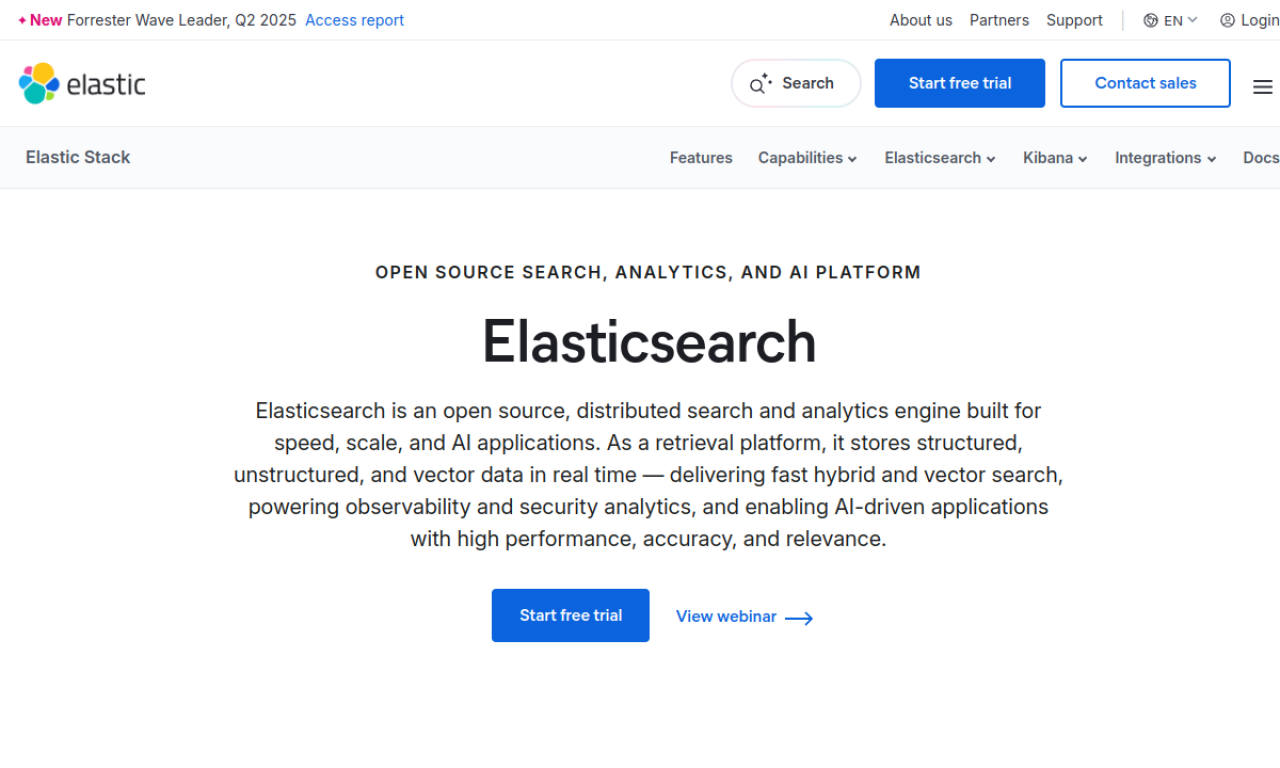 Elasticsearch screenshot