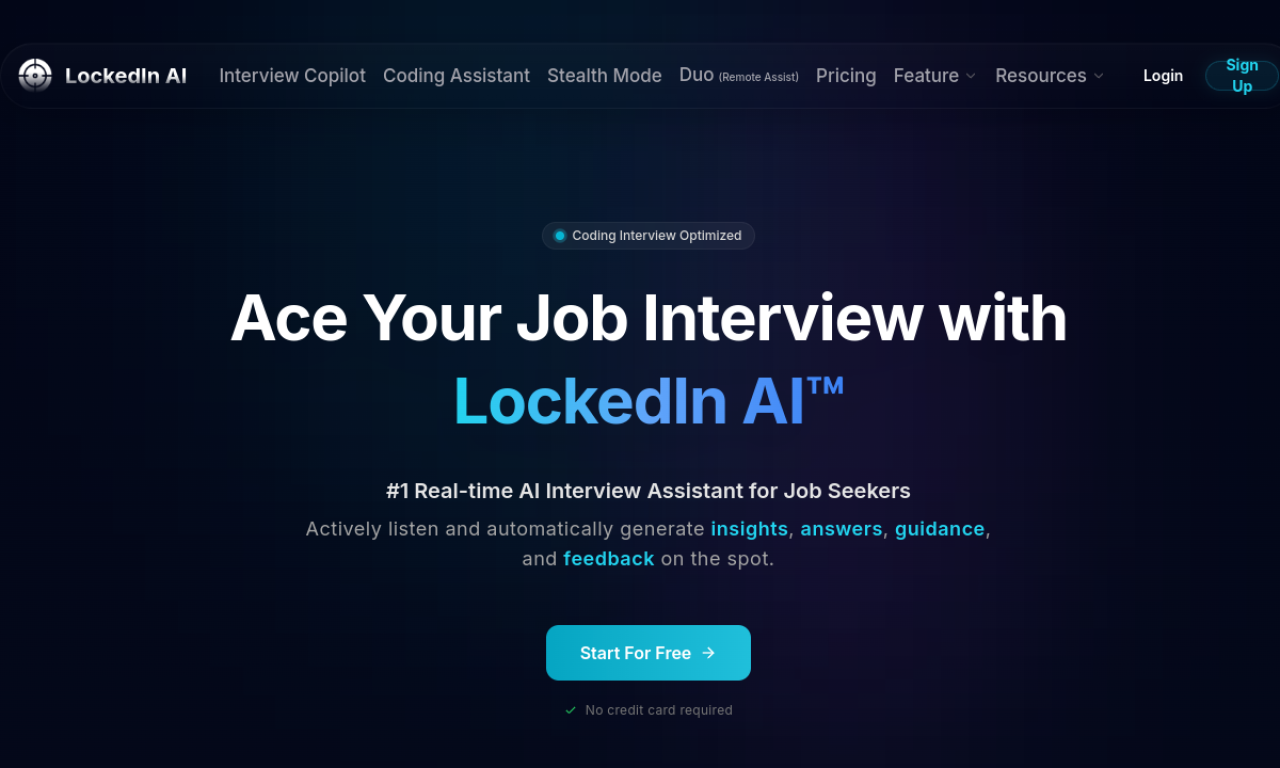 Lockedinai.com screenshot