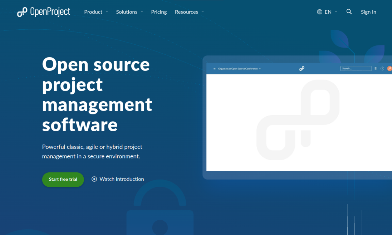 OpenProject screenshot