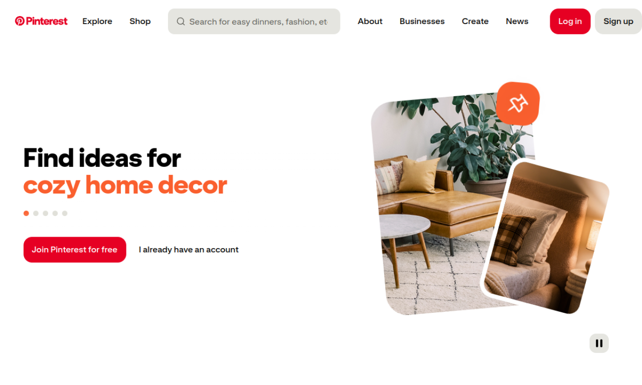 Pinterest screenshot