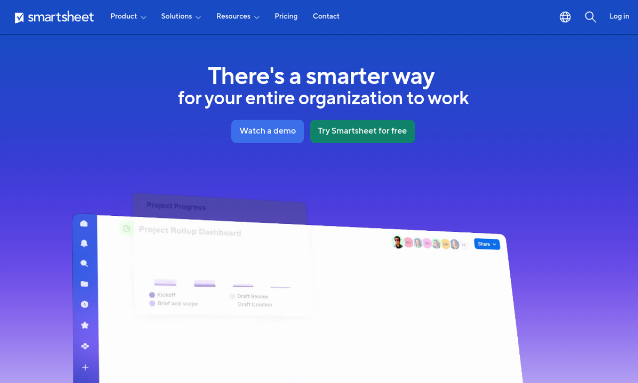 Smartsheet screenshot