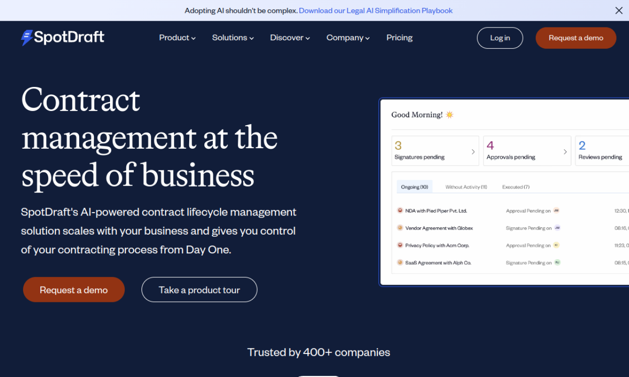 SpotDraft screenshot
