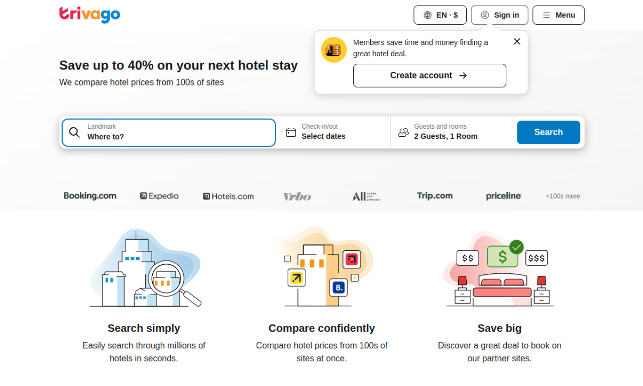 trivago screenshot