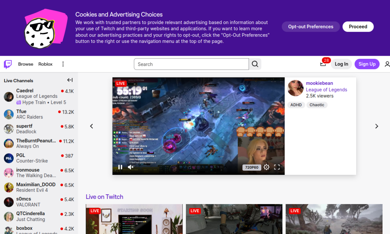 Twitch screenshot