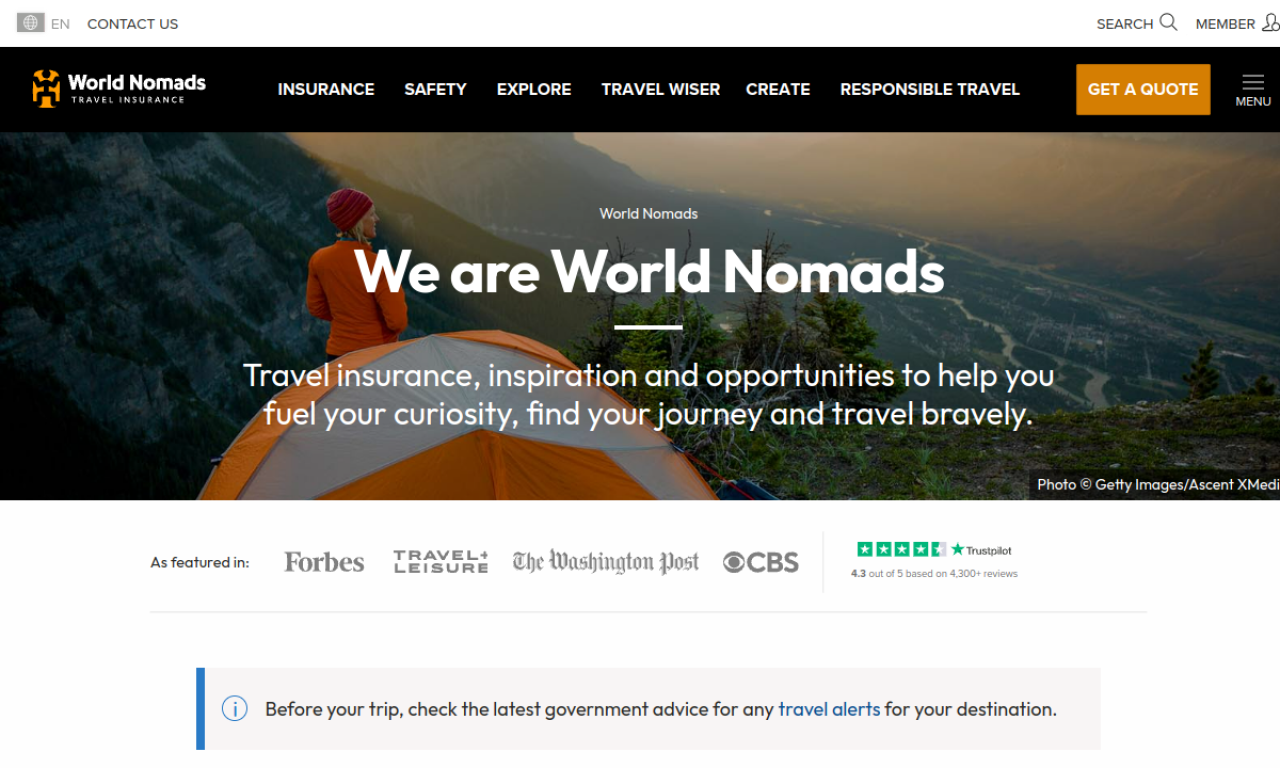 World Nomads screenshot