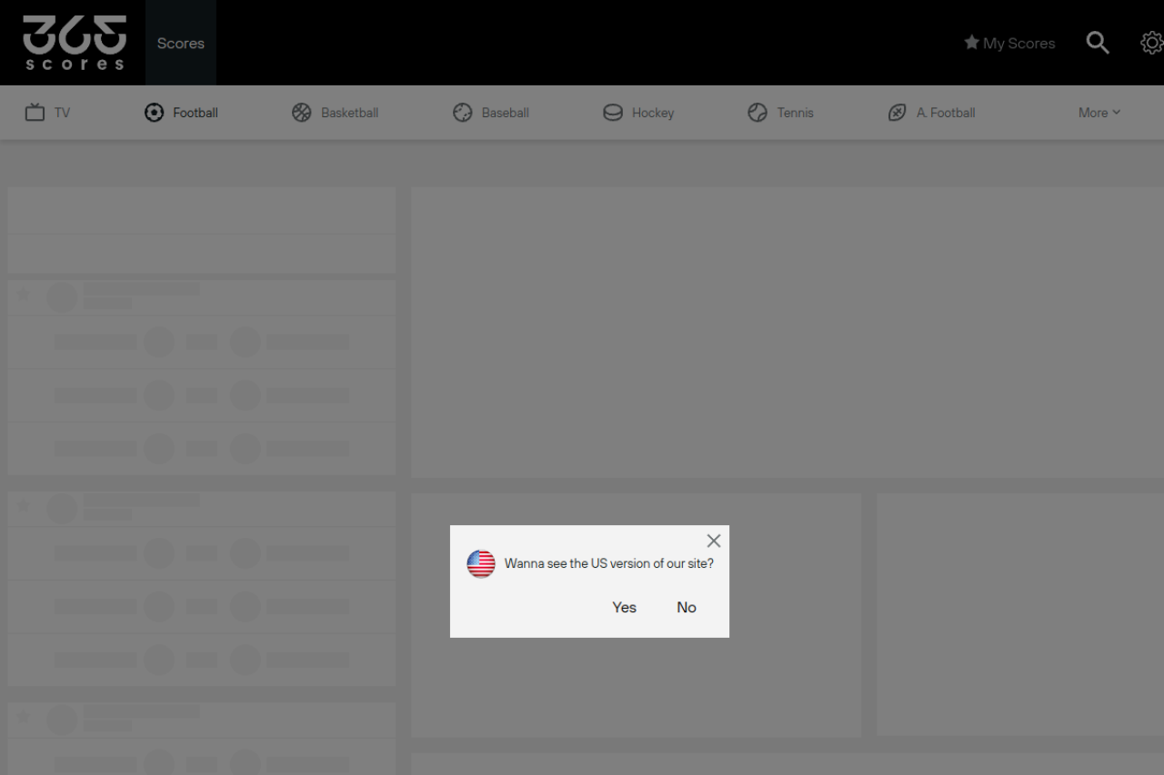 Screenshot of 365scores.com