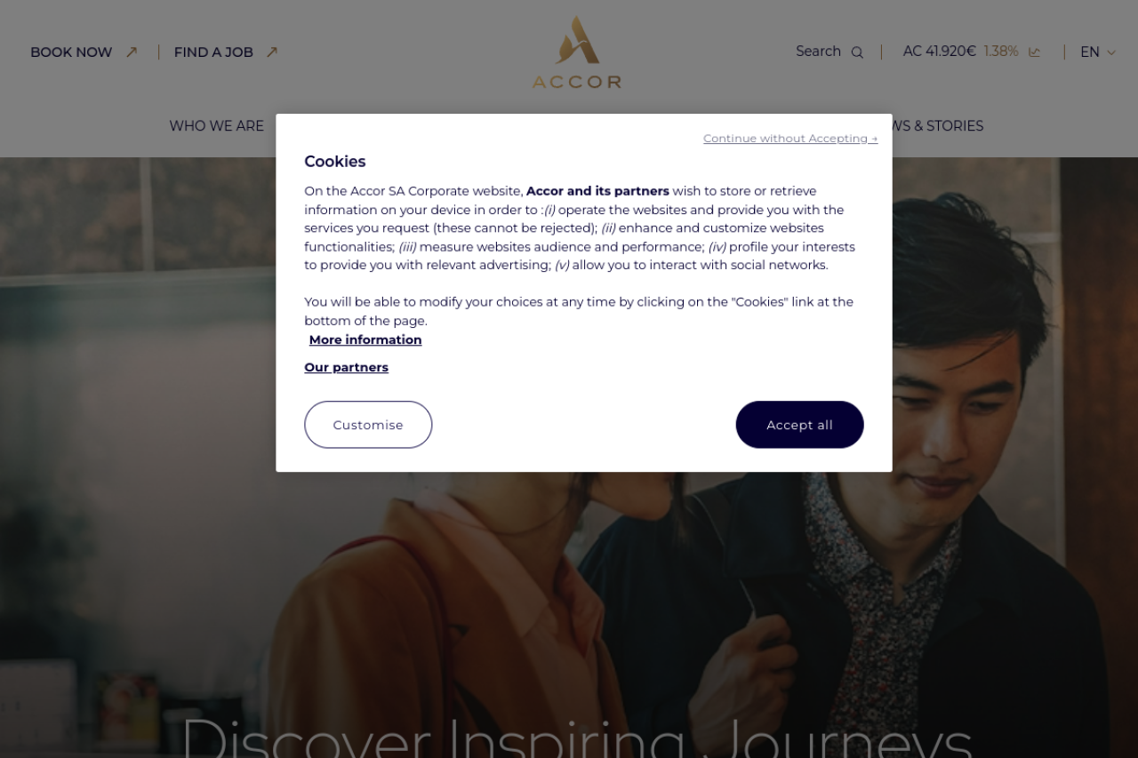 Screenshot of accor.com