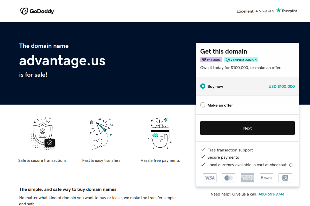 Screenshot of advantage.us