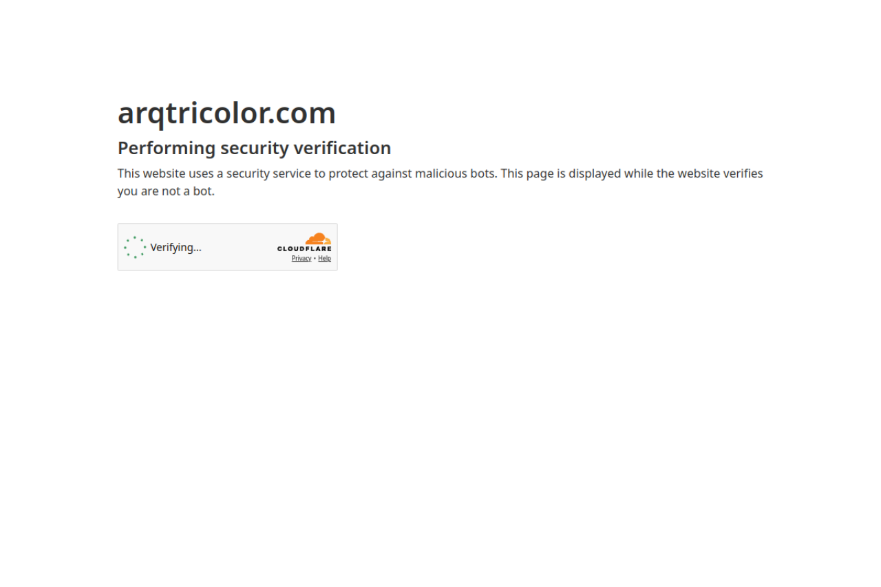 Screenshot of arqtricolor.com