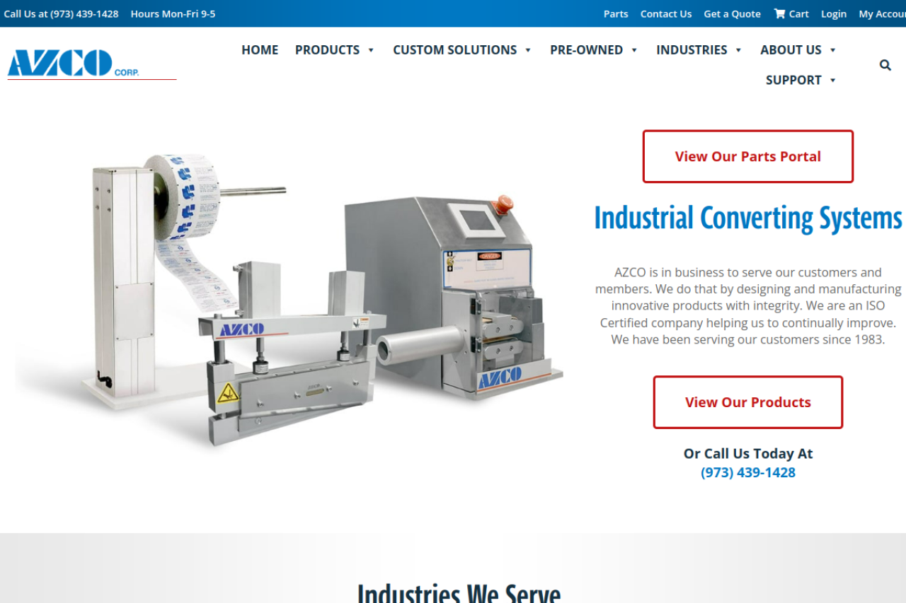 Screenshot of azcocorp.com