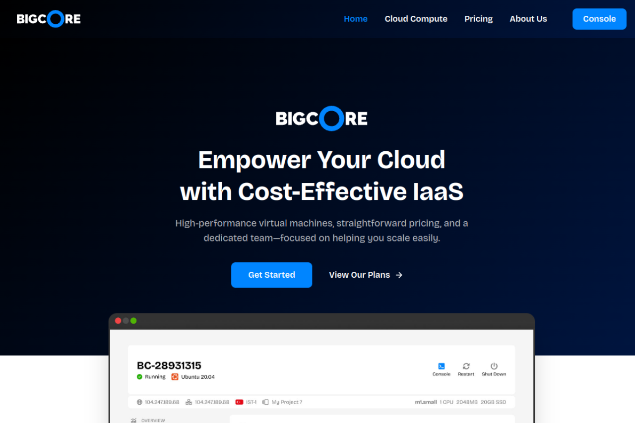 Screenshot of bigcore.net