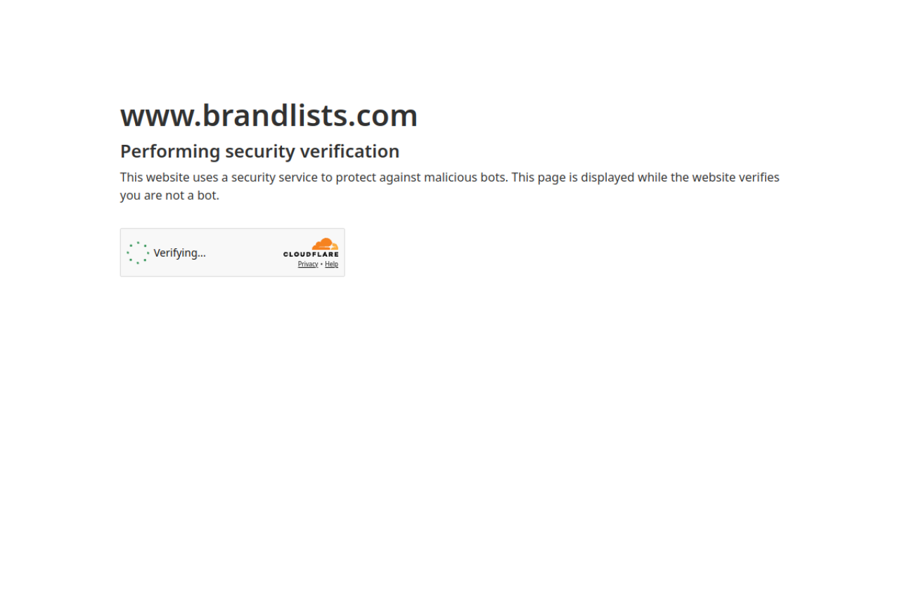 Screenshot of brandlists.com