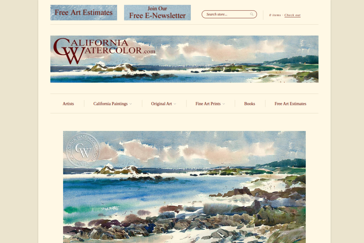Screenshot of californiawatercolor.com