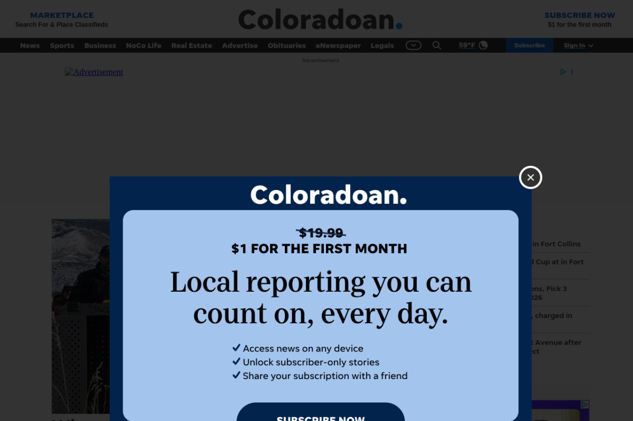 Screenshot of coloradoan.com