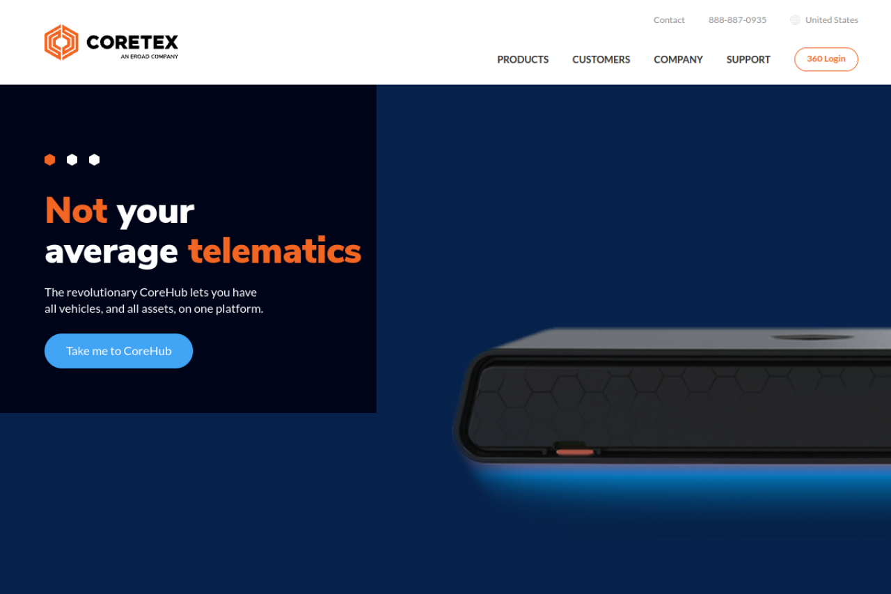 Screenshot of coretex.com