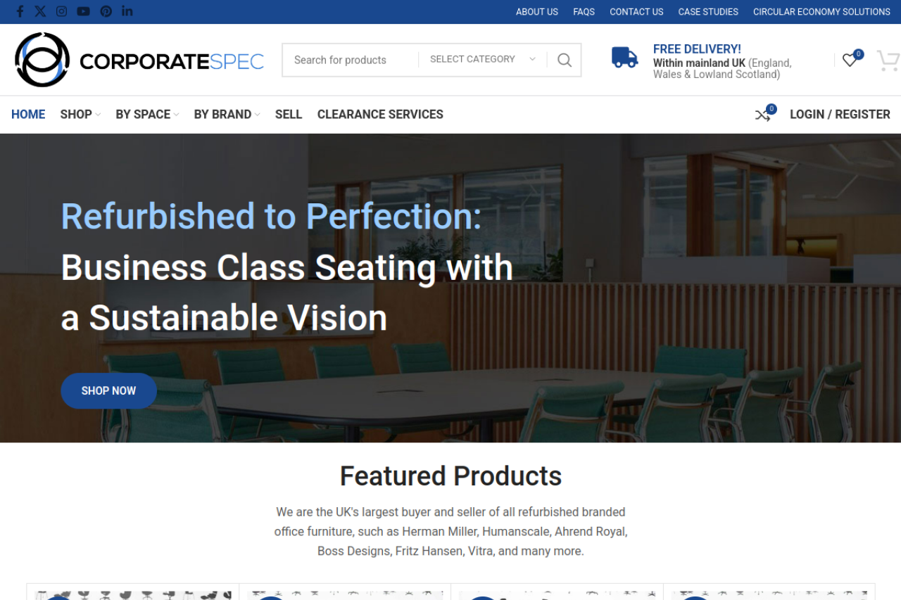 Screenshot of corporatespec.com
