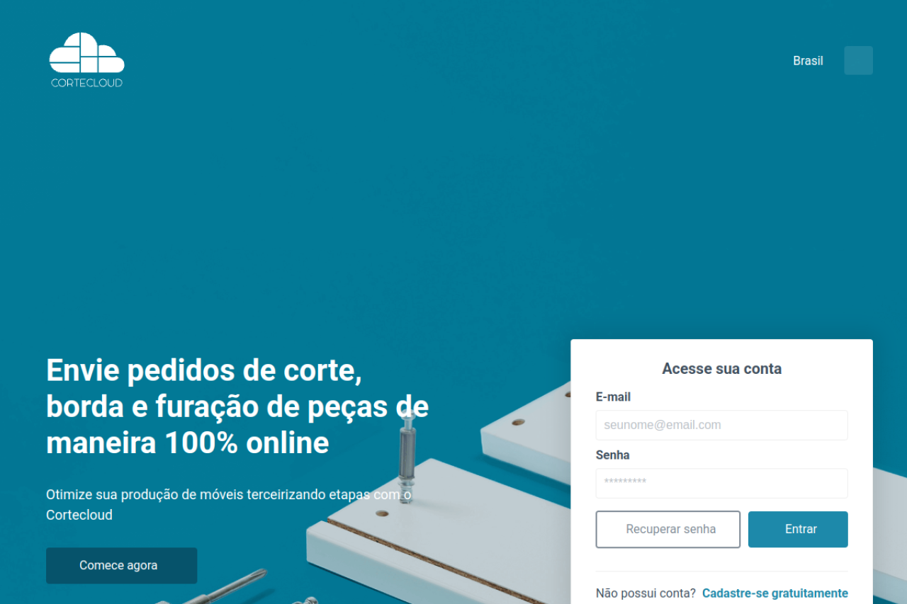 Screenshot of cortecloud.com.br