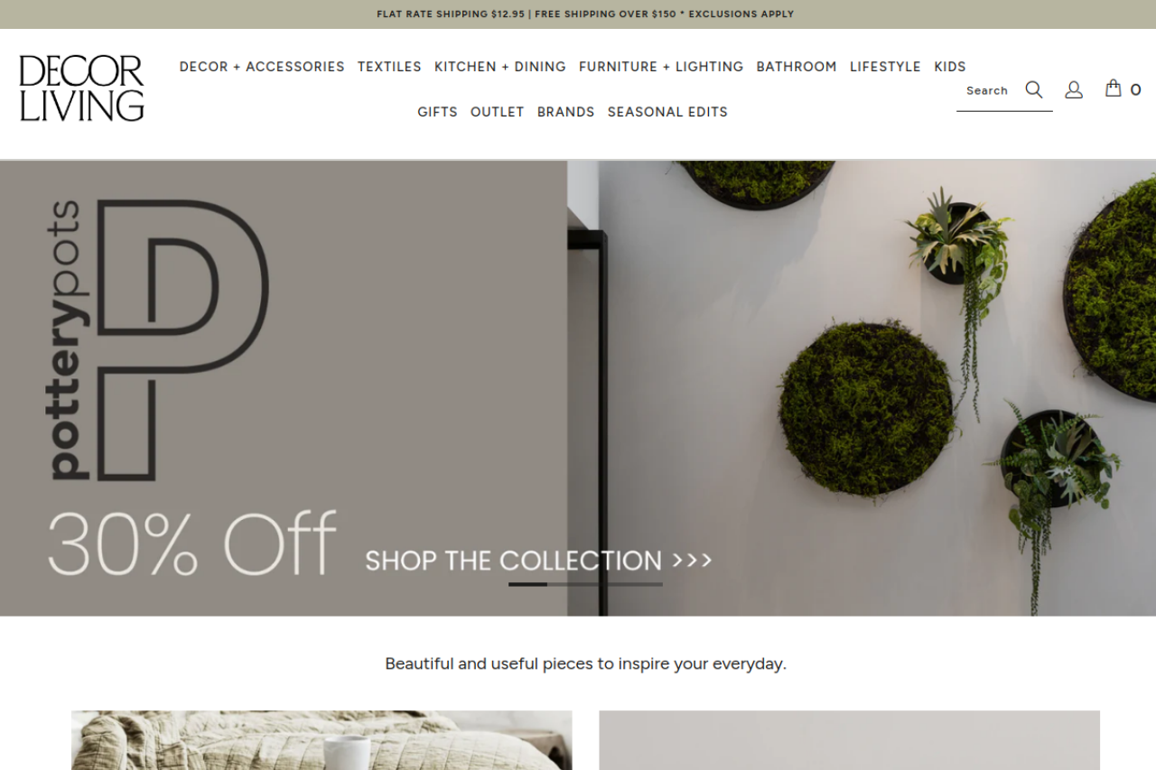 Screenshot of decorlivingonline.com.au