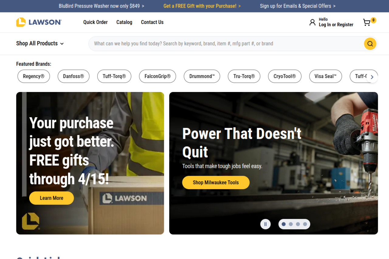 Screenshot of lawsonproducts.com